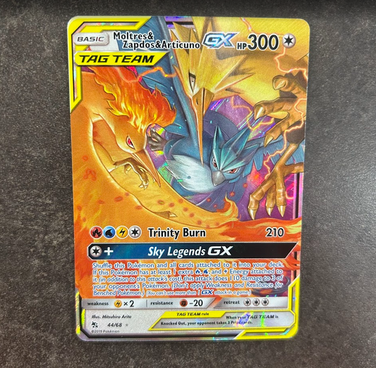 MINT Pokemon Card Moltres & Zapdos & Articuno EX #044