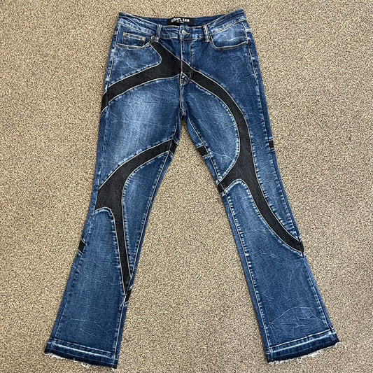 ESNT Lab Stacked Denim Jeans Asheb Blue Wash