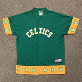 Vintage Boston Celtics Hardwood Classics Majestic Warm Up Shirt