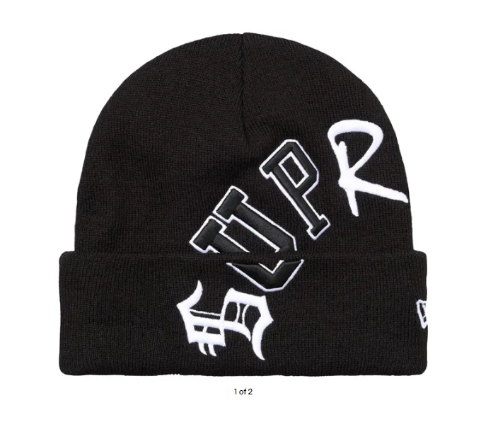 Supreme New Era Arc Beanie Black