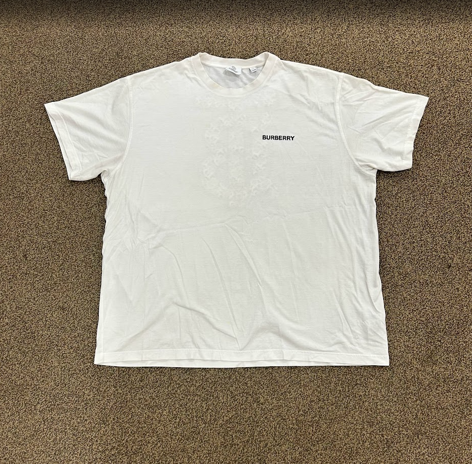 Burberry Monogram Motif Cotton Oversized T-shirt White