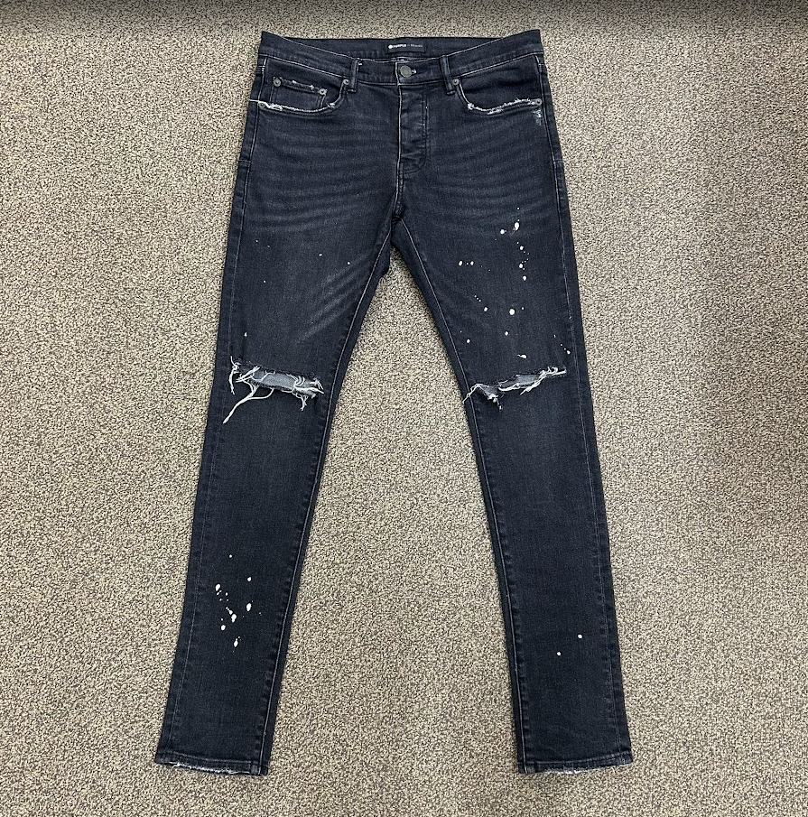 Purple Brand Black Over Spray Core Jeans Black