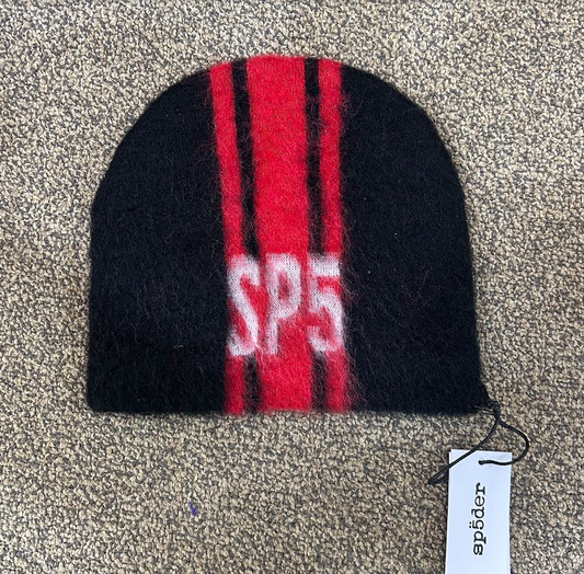 Sp5der SP5 Mohair Black Red Striped Skully