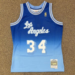 Hardwood Classics Shaquille O'Neal Blue 96-97 Lakers Jersey #34